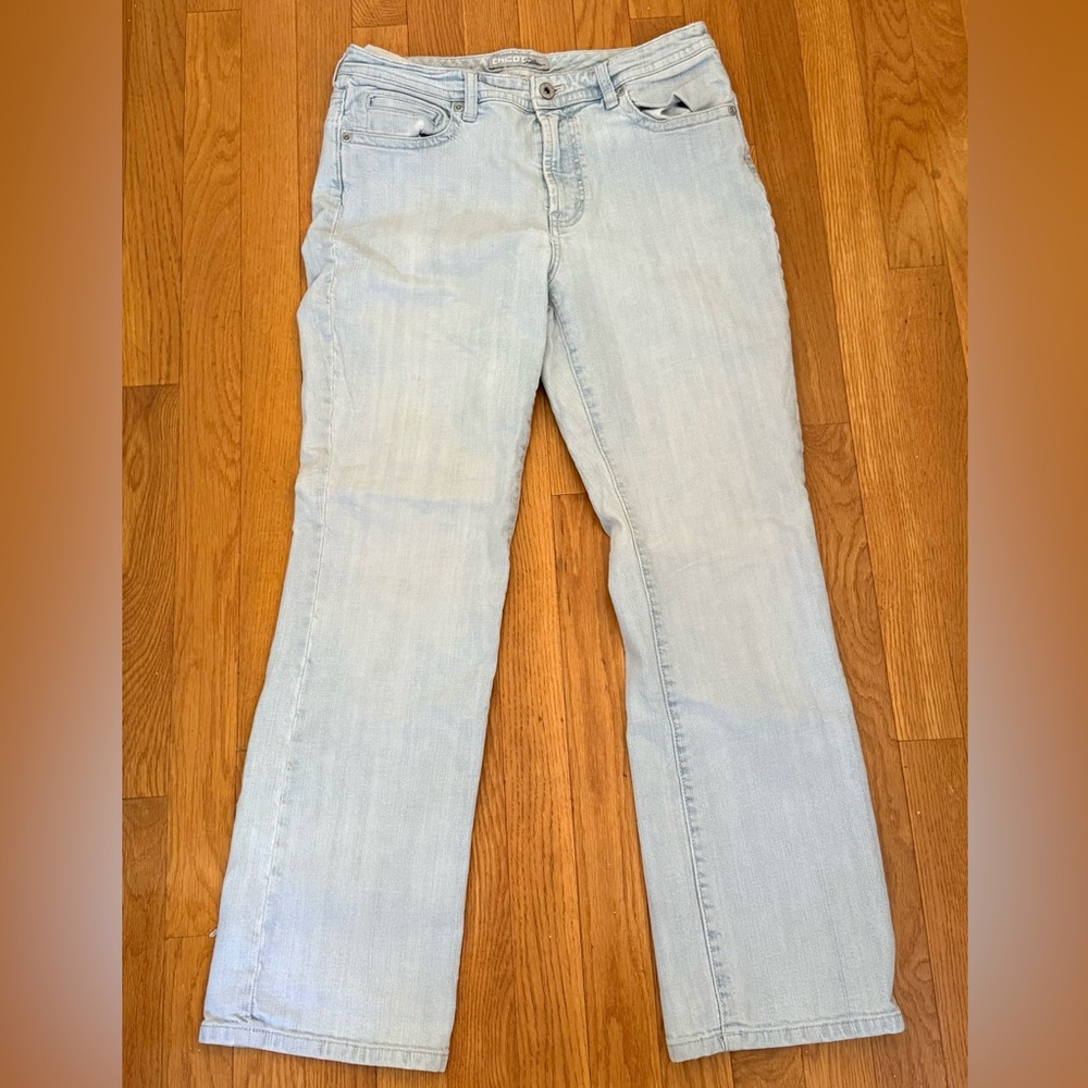 Chico's Light Wash Straight Leg Jeans